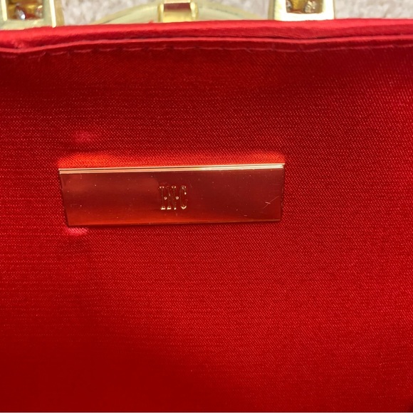 INC International Concepts Red Clutch with Silver Accent - Picture 6 of 14